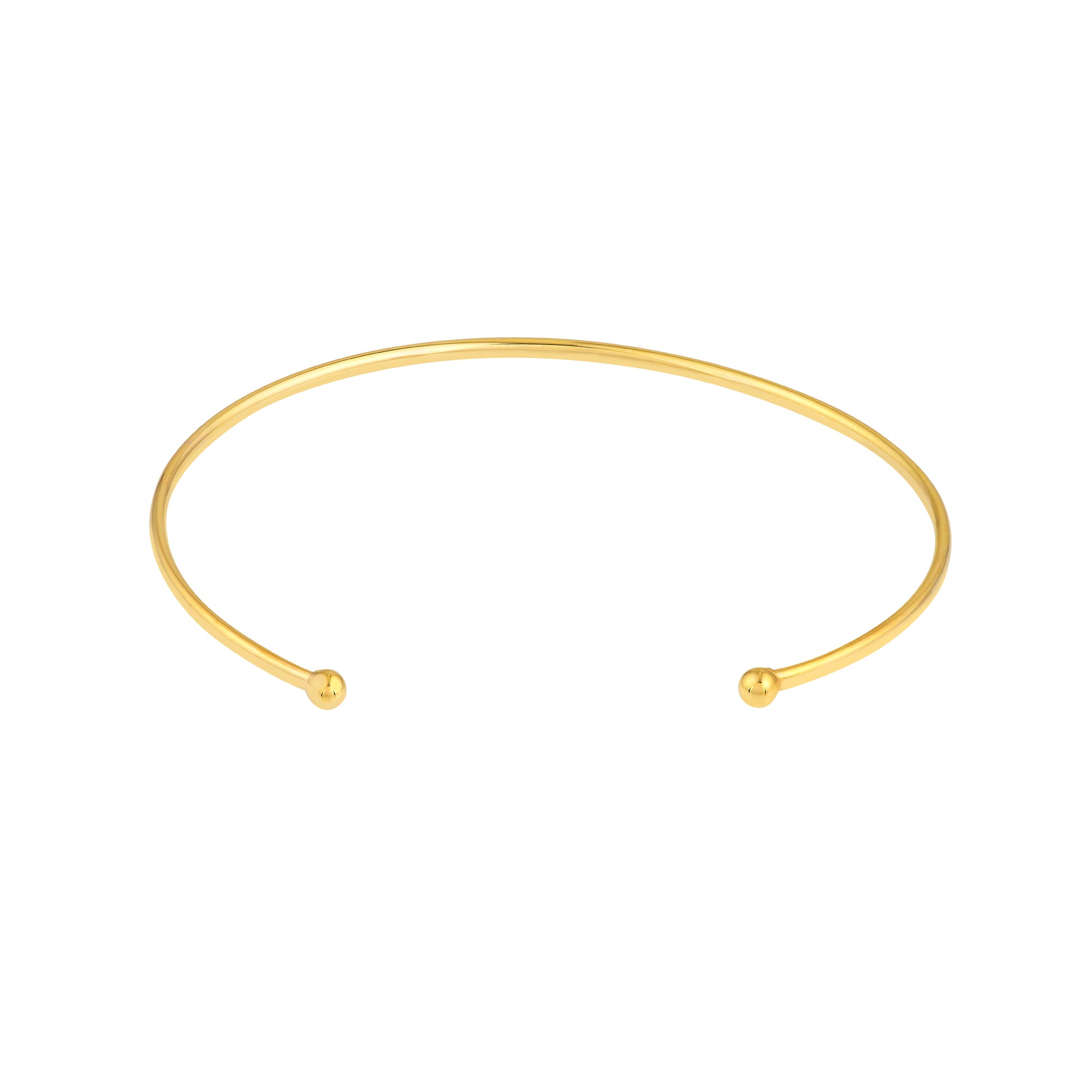 Cuff Bangle with Beaded Ends