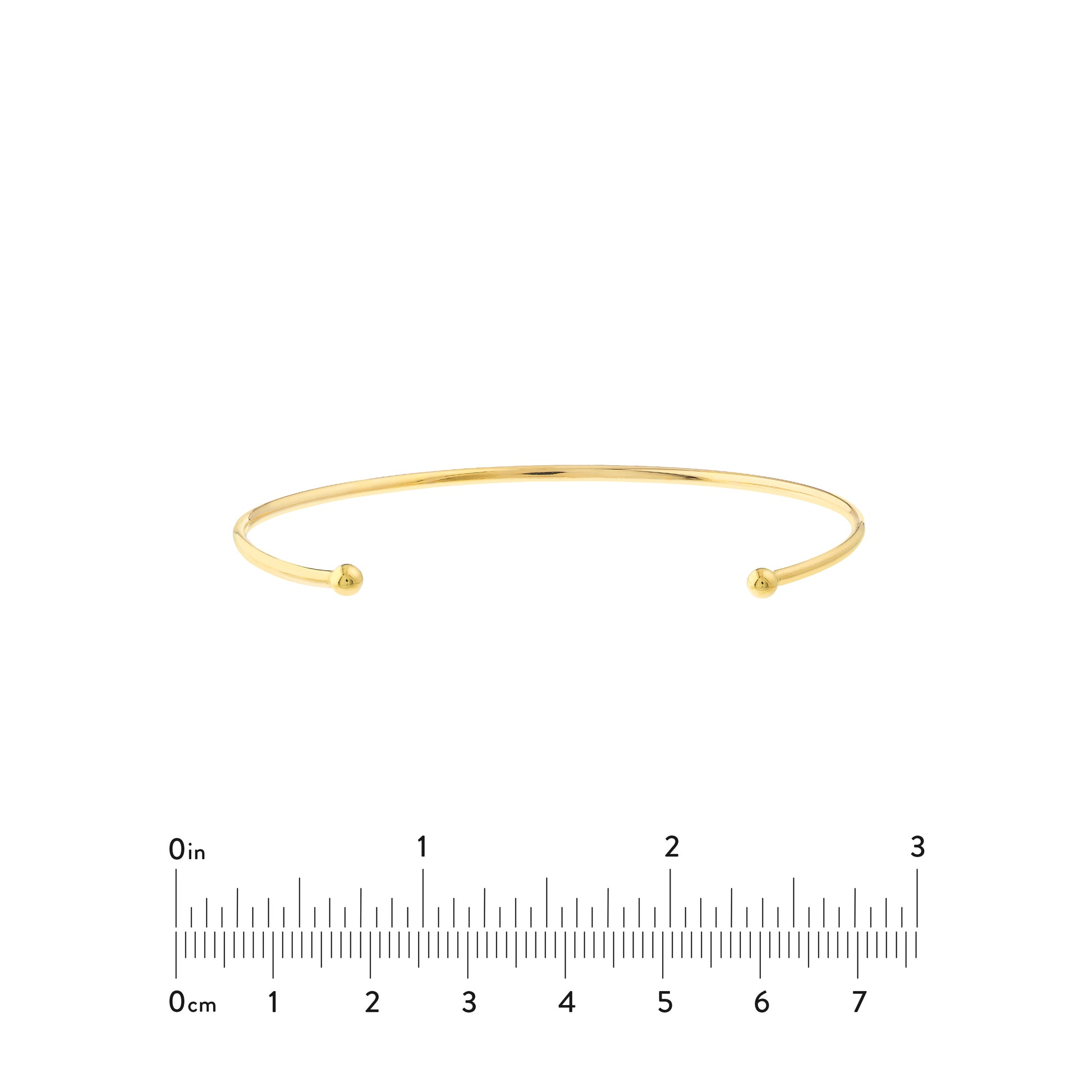 Cuff Bangle with Beaded Ends
