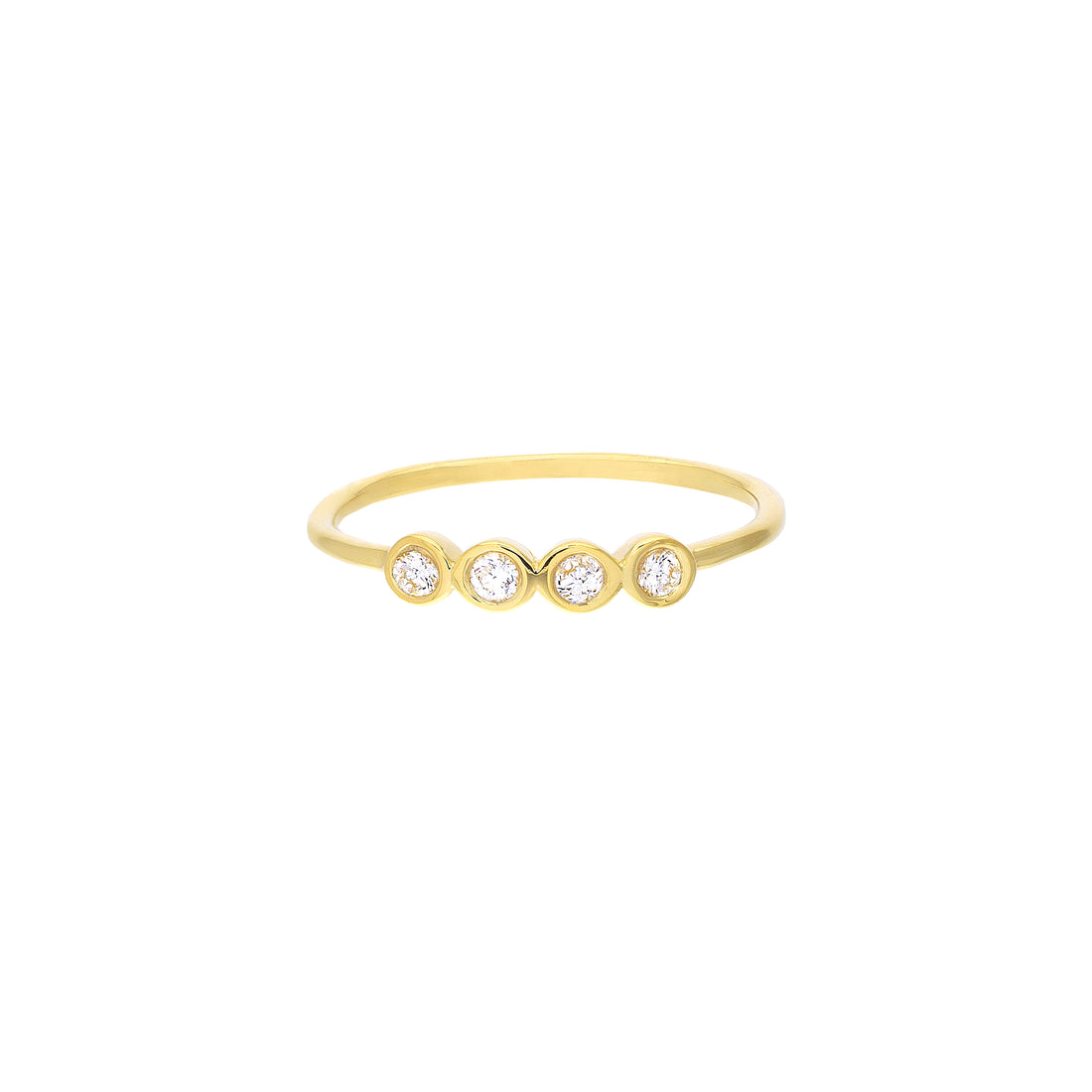 Four Diamond Wire Ring