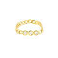 1/10tcw Diamond Trio Curb Chain Ring