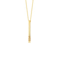 Engravable Cube Adjustable Necklace