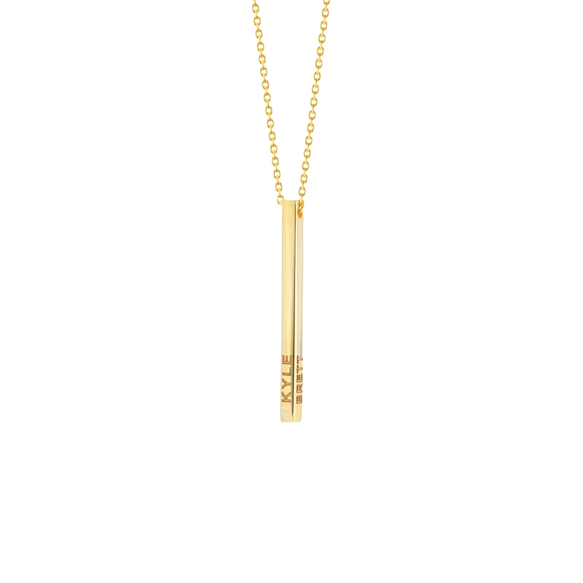 Engravable Cube Adjustable Necklace