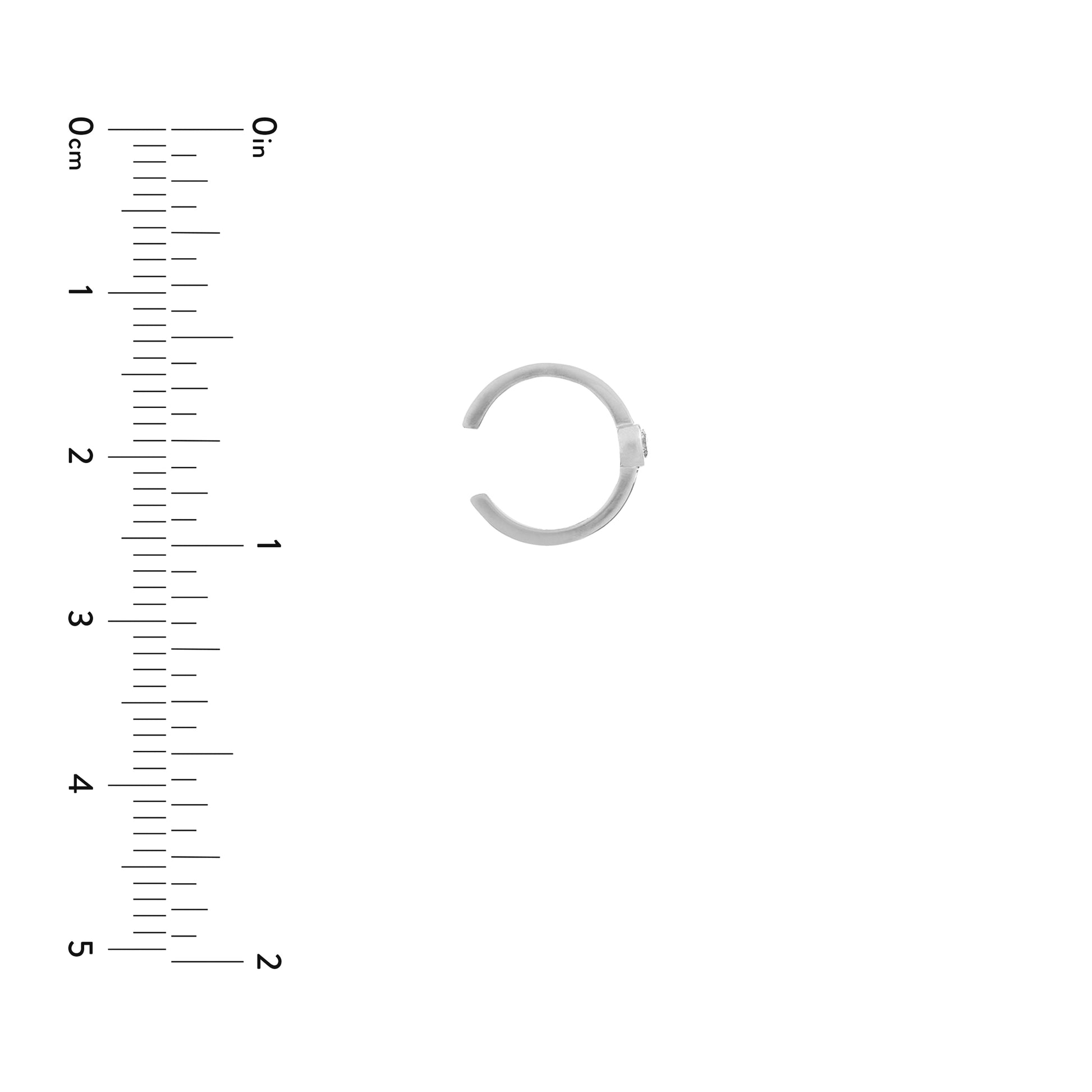 1/20tcw Bezel Diamond Earring Cuff