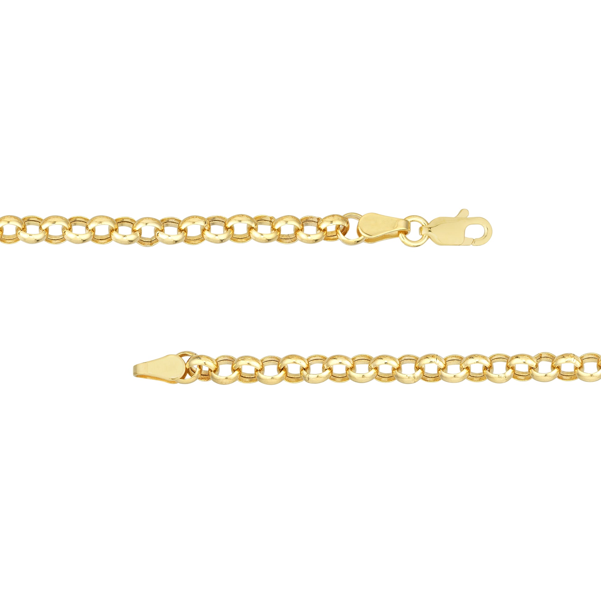 Charm-Ready Hollow Rolo Chain Necklace