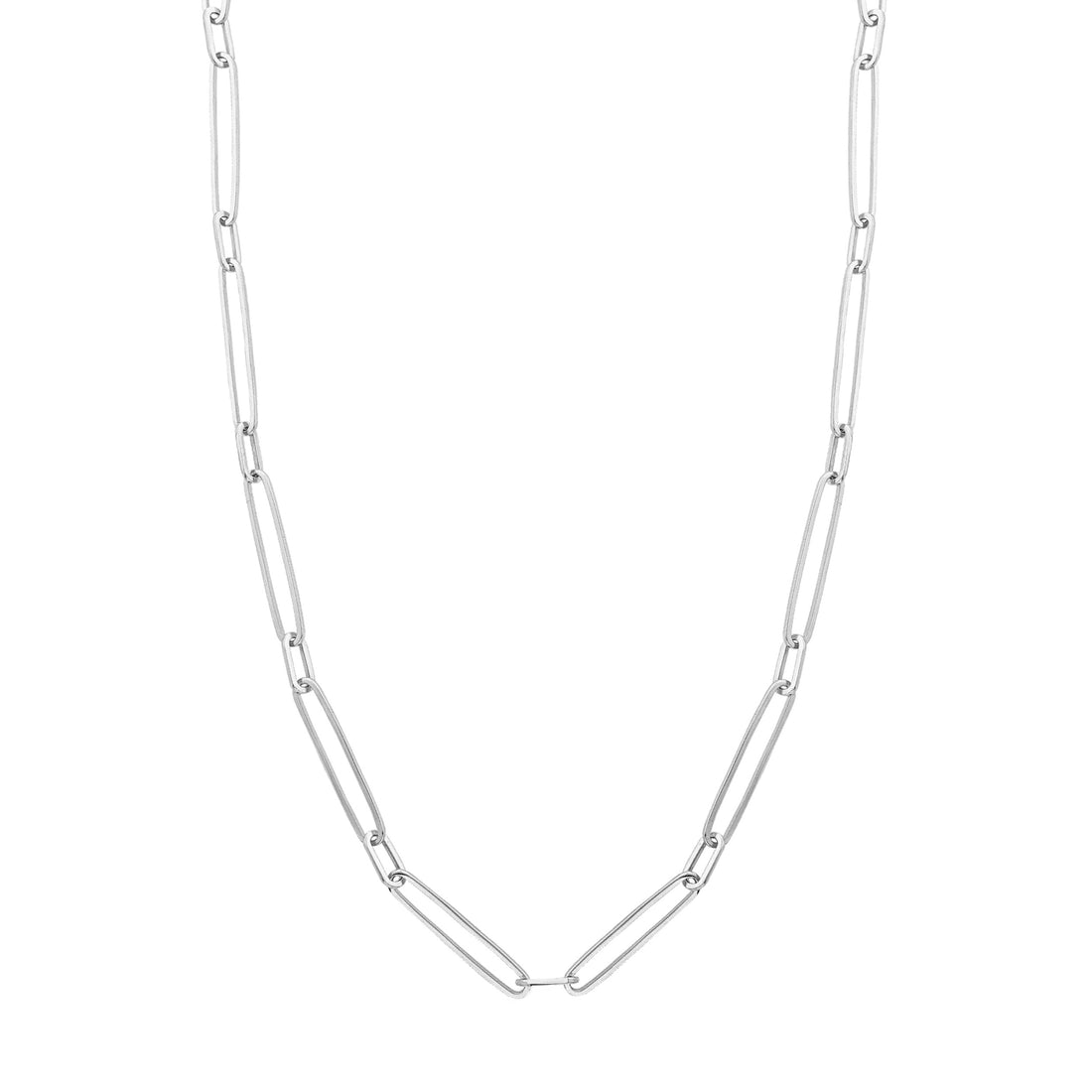 Alternating Length Long Link Chain Necklace