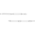 Alternating Length Long Link Chain Necklace