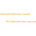 Hollow 1+1 Paper Clip Chain with Lobster Lock