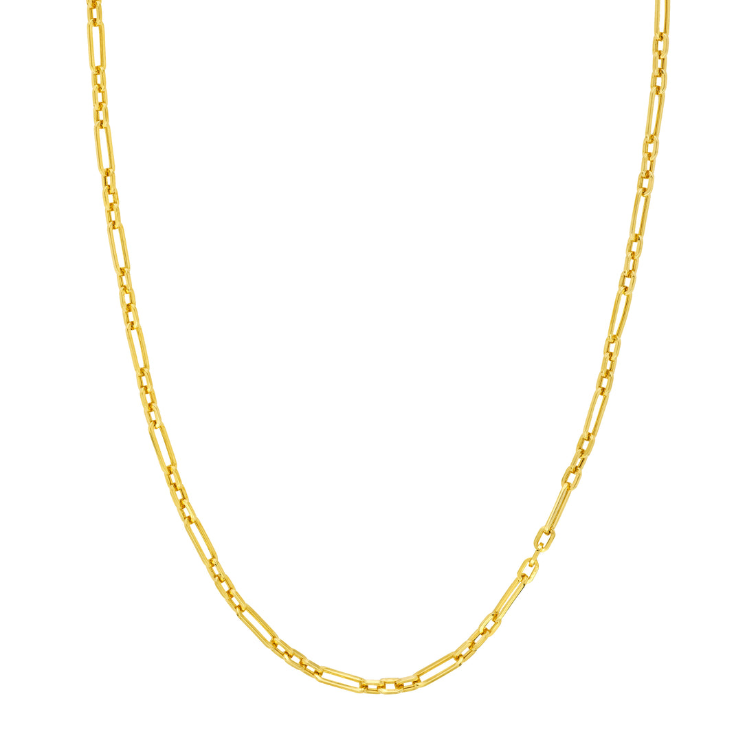 Hollow 3+1 Paper Clip Chain with Lobster Lock