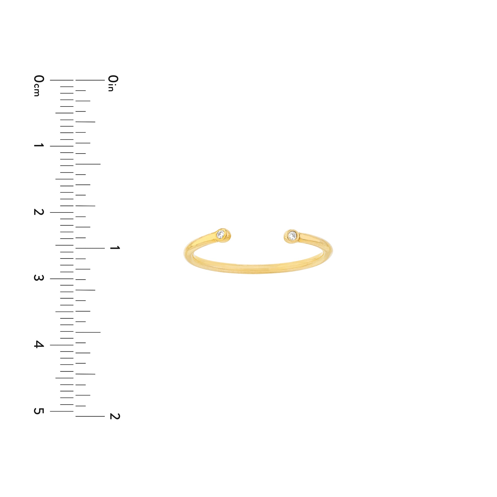 Diamond-Tipped Open Wire Ring