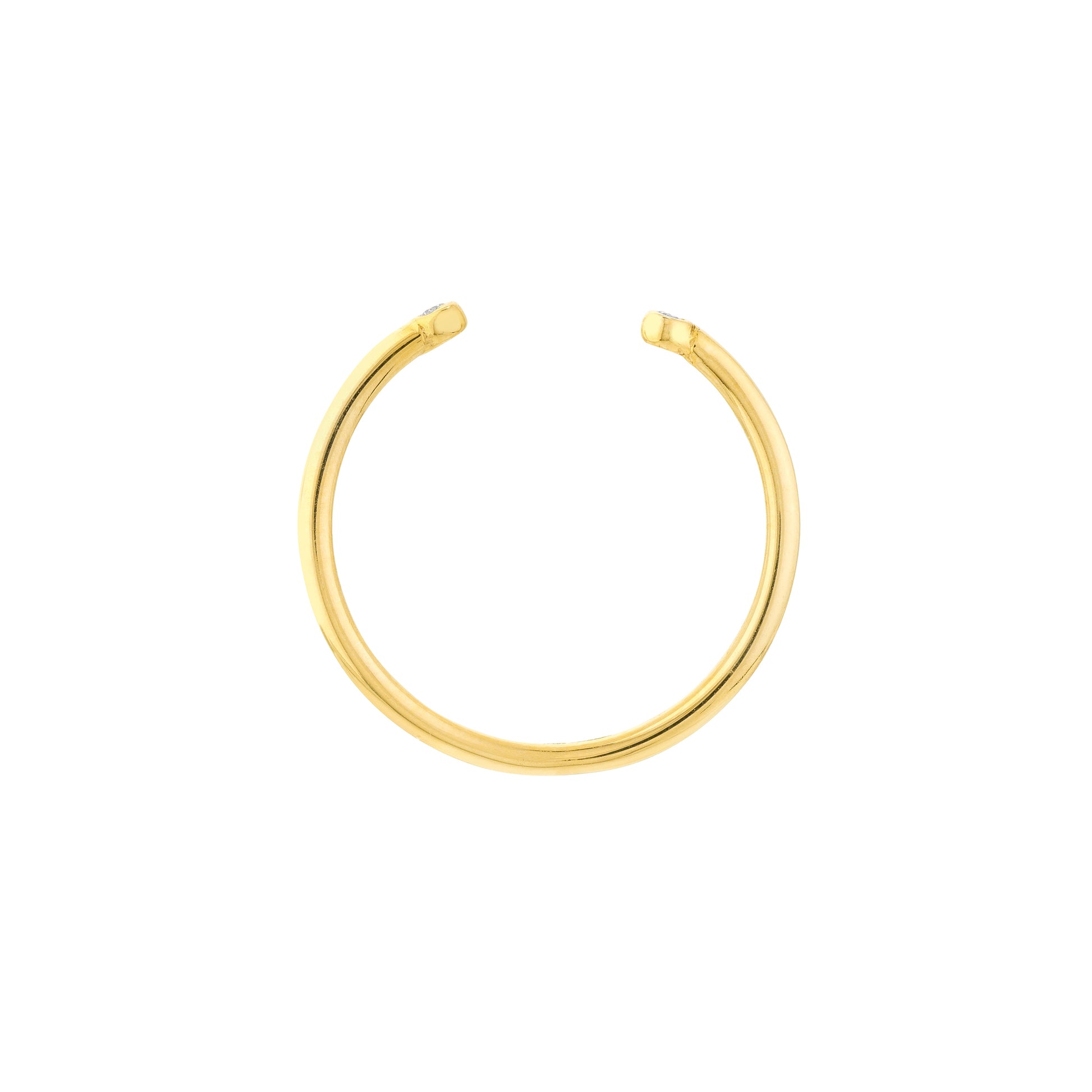 Diamond-Tipped Open Wire Ring