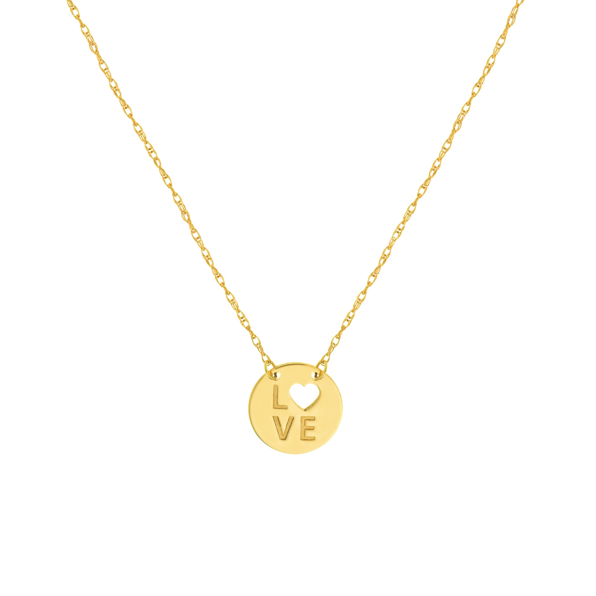 So You Cutout Heart/Love Mini Disc Adjustable Necklace