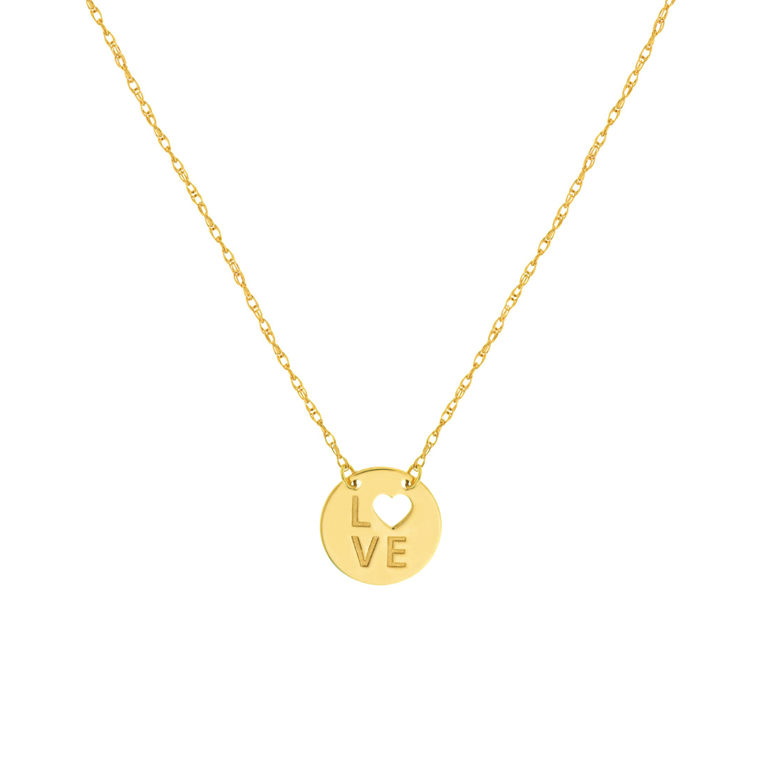 So You Cutout Heart/Love Mini Disc Adjustable Necklace