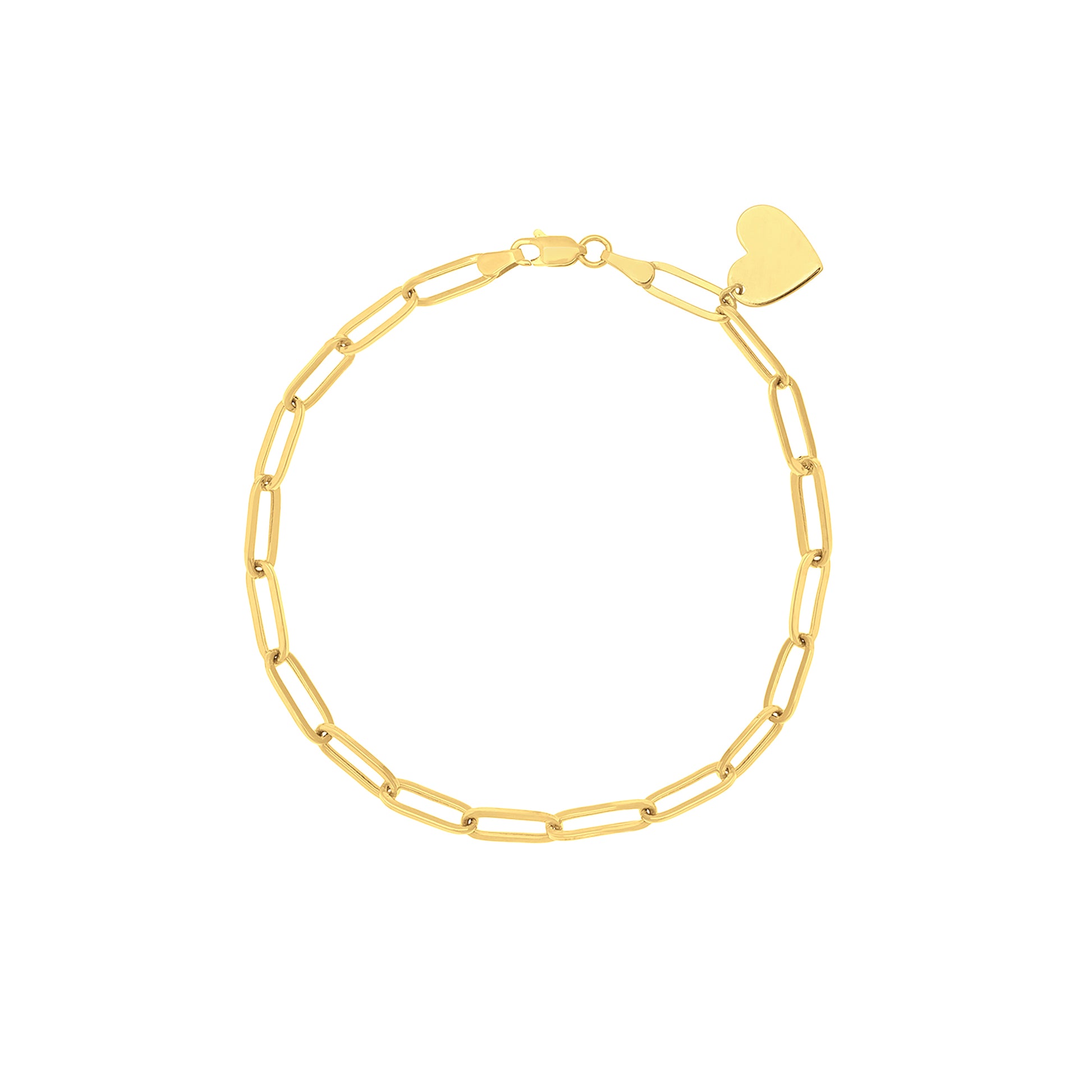 Dangle Heart Paper Clip Bracelet
