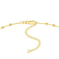Diamond-Cut Bead Station Choker Chain Adjustable Lobster Lk