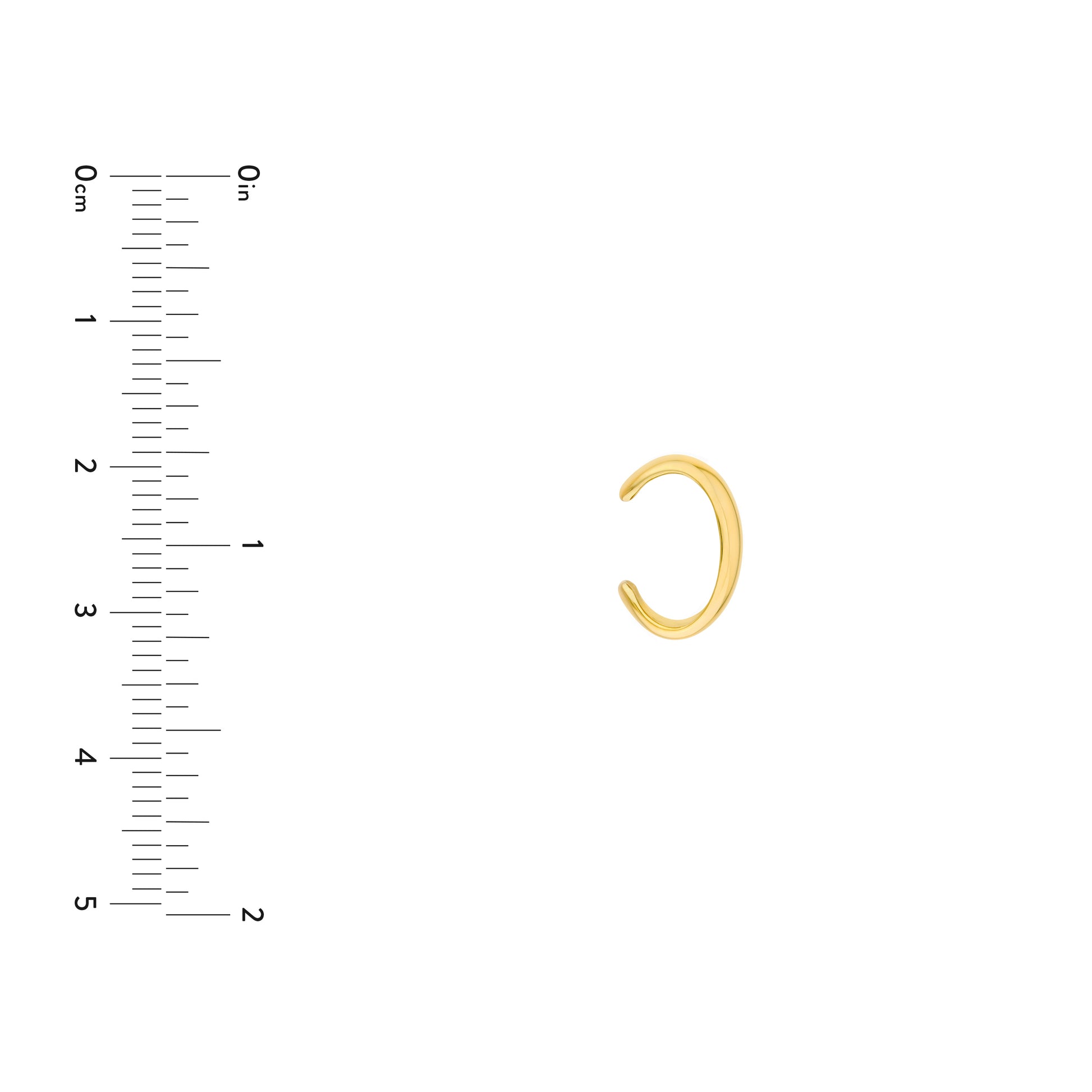 Wide High Polished Earring Cuff