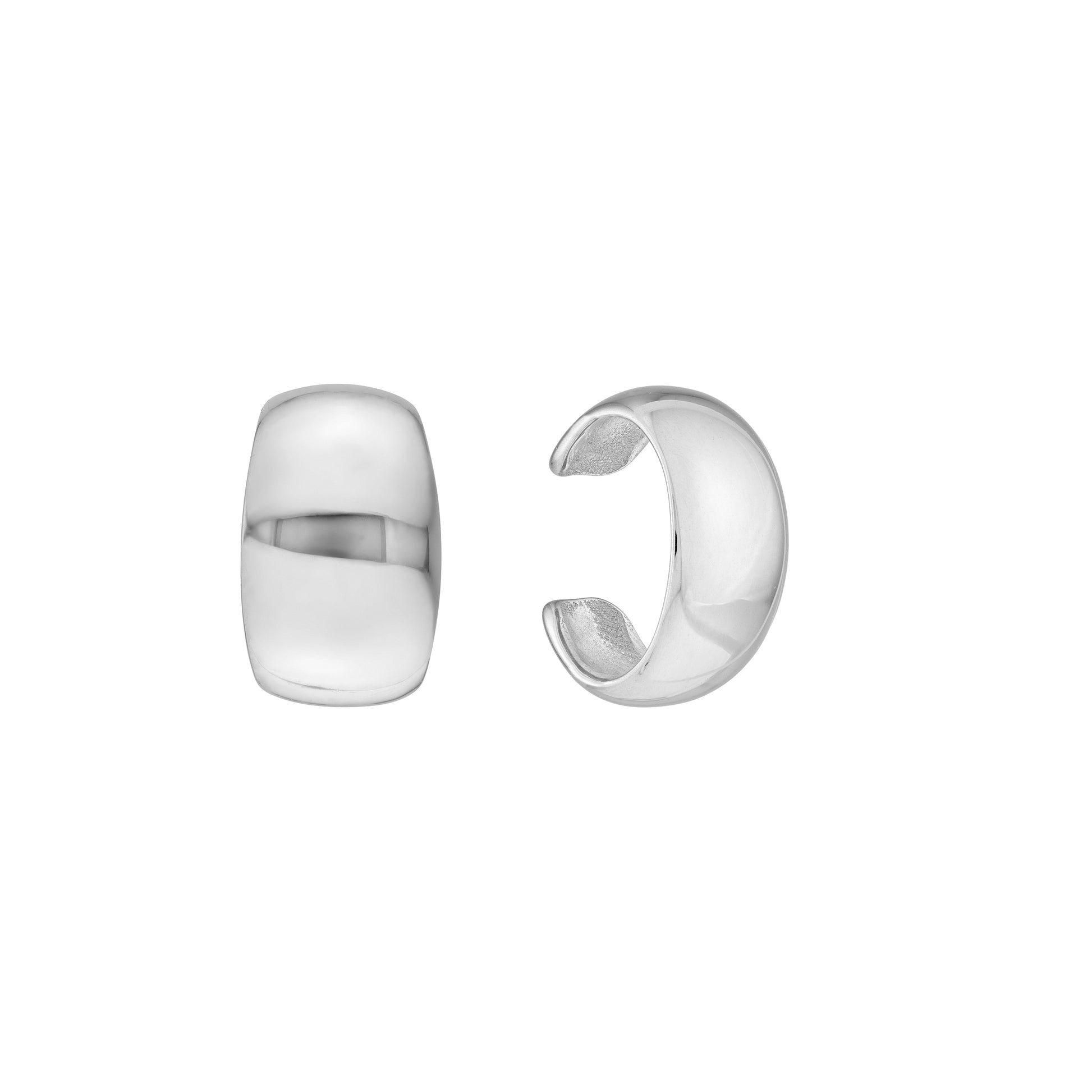 Wide High Polished Earring Cuff
