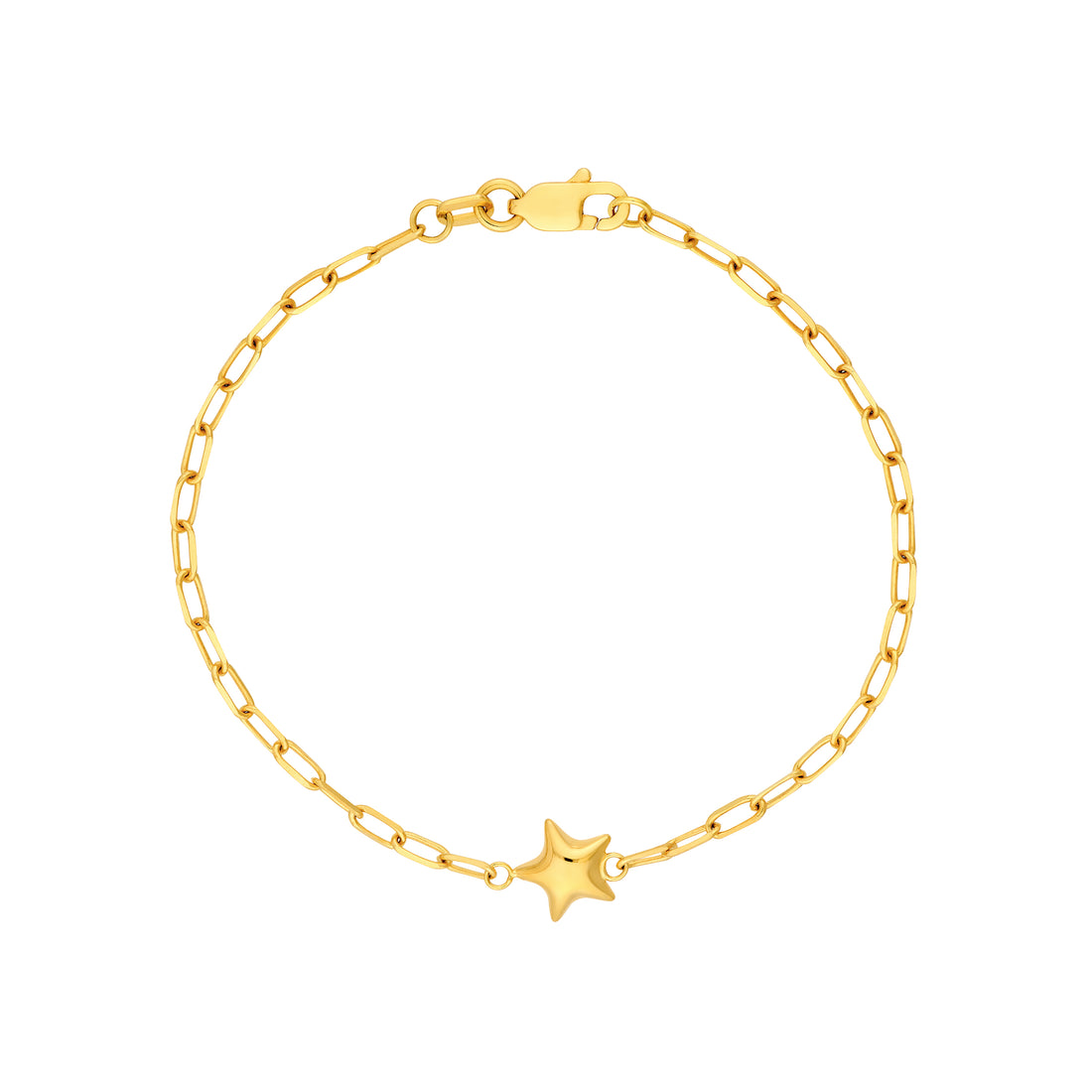 Kids Paper Clip Chain Bracelet with Star