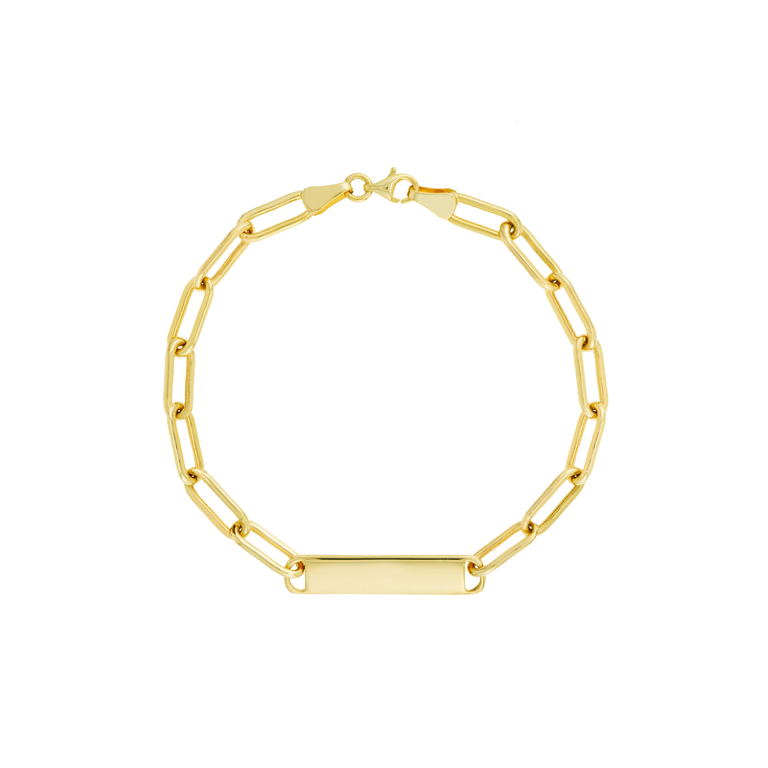 ID Bar Paper Clip Chain Bracelet