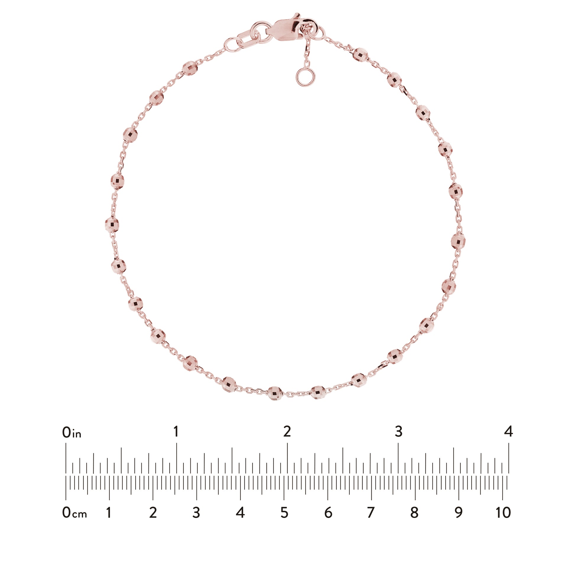 Adjustable Diamond Cut Beaded Bracelet