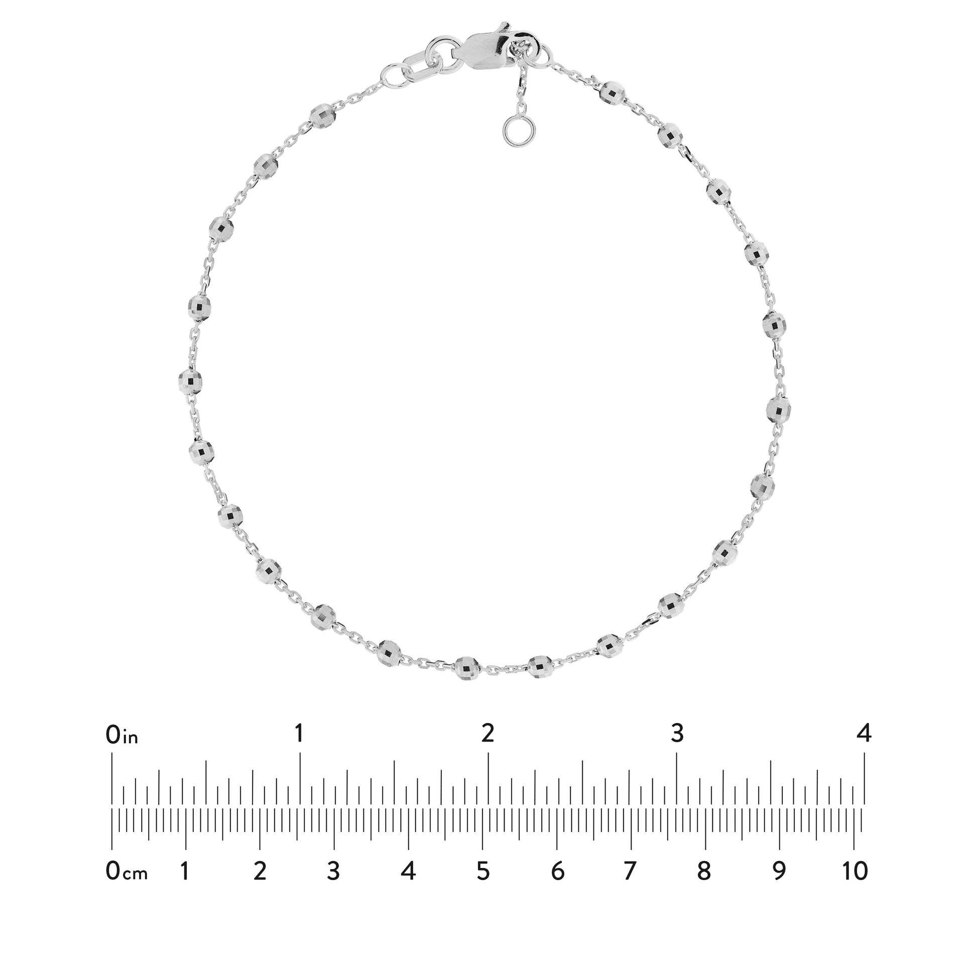 Adjustable Diamond Cut Beaded Bracelet