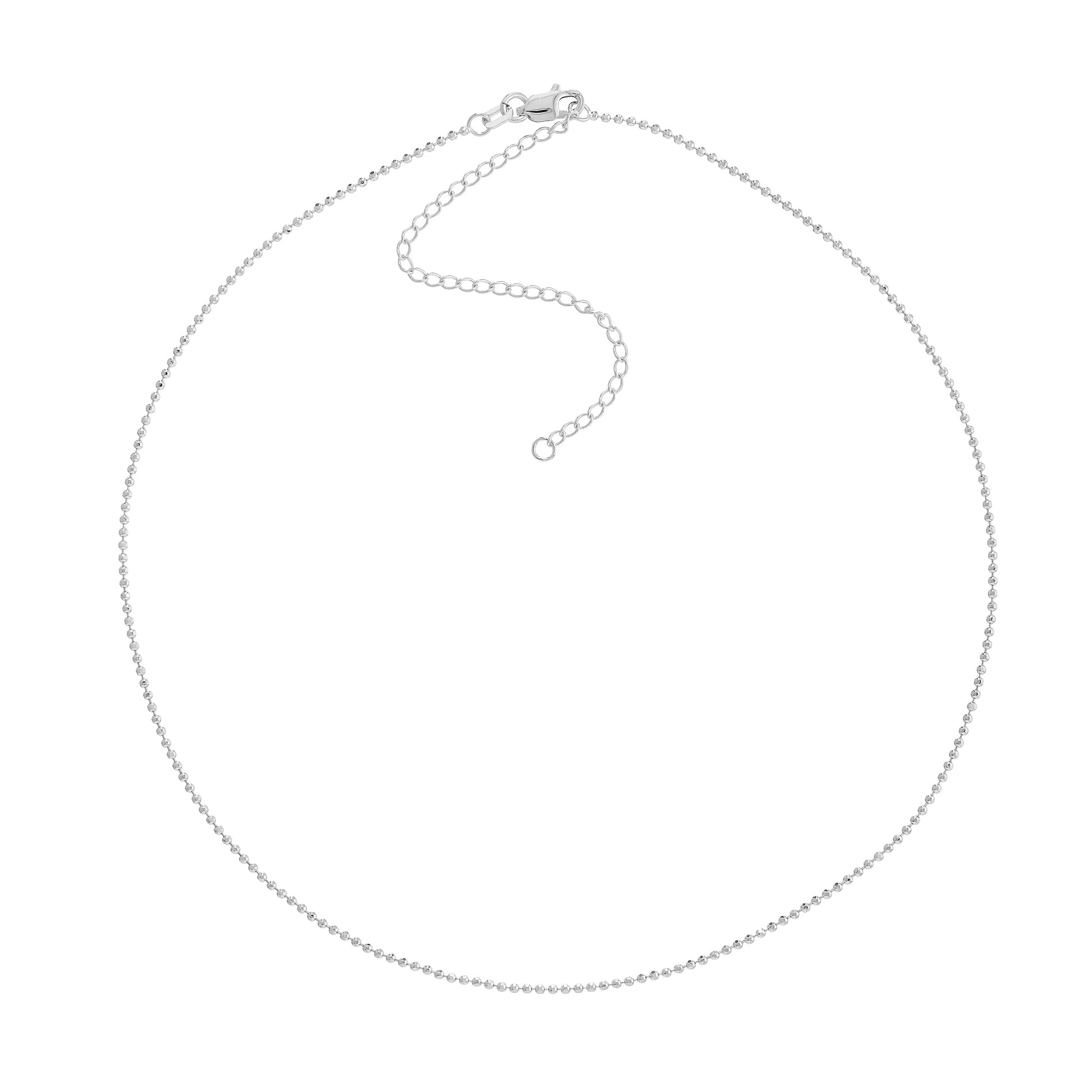 Diamond-Cut Bead Choker Chain