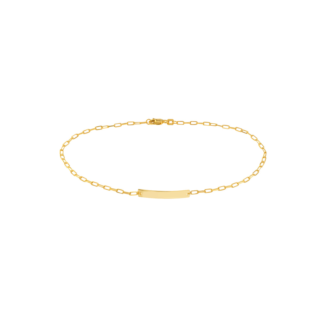 Paper Clip Anklet with ID Bar