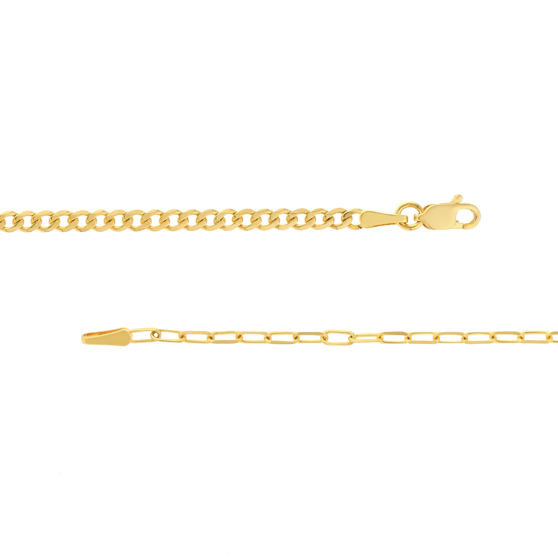 50/50 Paper Clip + Curb Chain