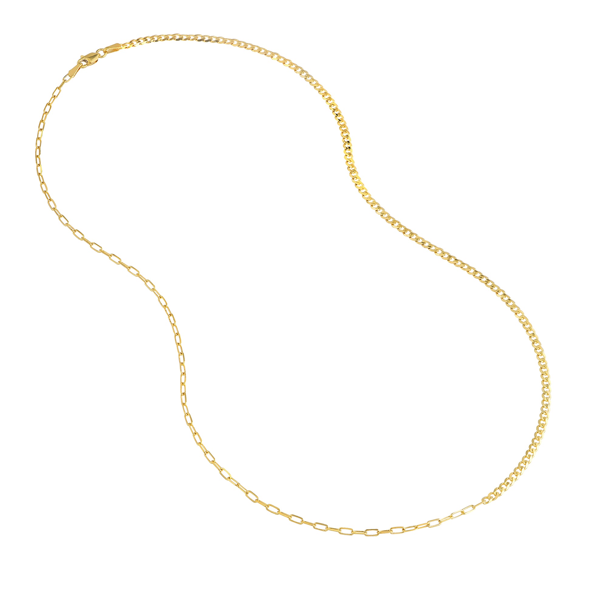 50/50 Paper Clip + Curb Chain