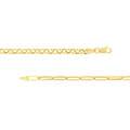50/50 Paper Clip + Rolo Chain