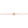 Adjustable Diamond Cut Beaded Chain Bracelet