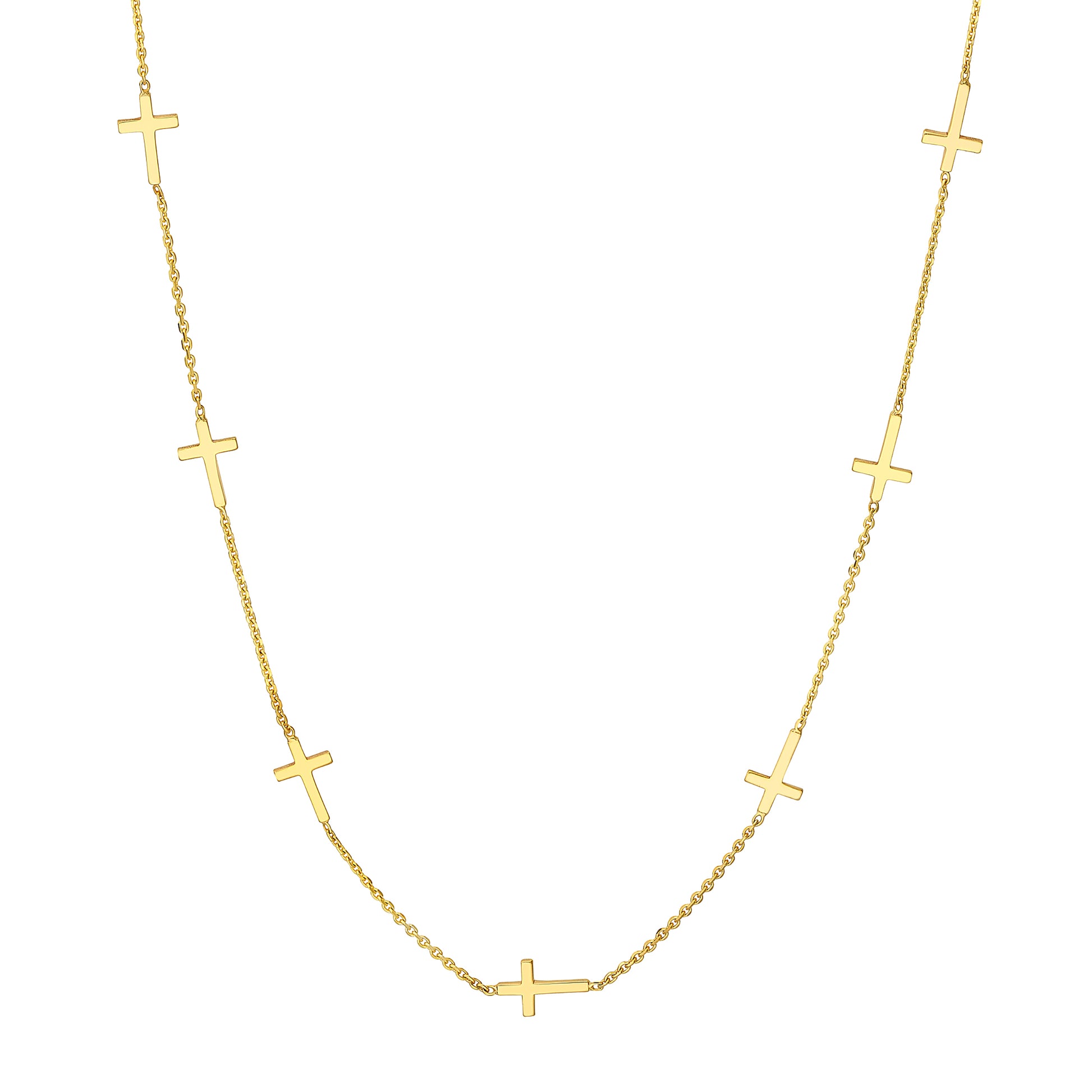 Mini Cross Station Necklace