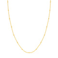 3mm Disco Bead Rolo Chain Necklace