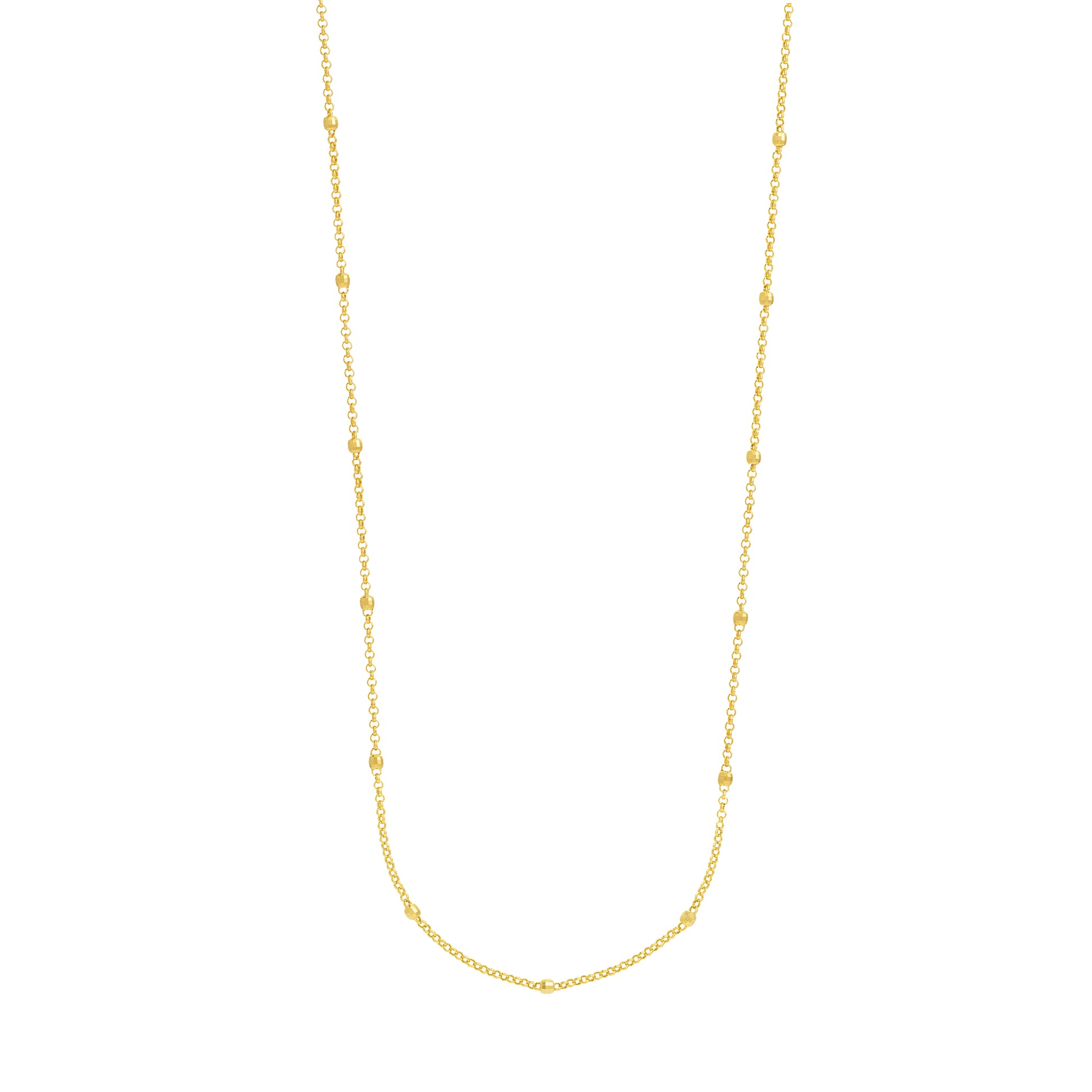 Long & Lovely D/C Bead Station Necklace