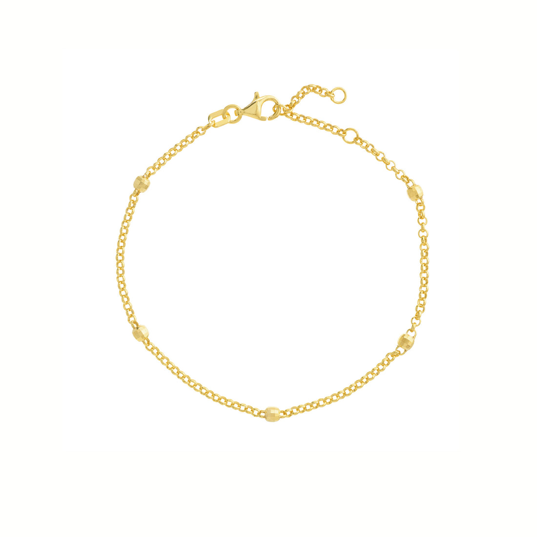 3mm D/C Bead Station Bracelet