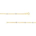 Two-Tone Disco Bead Rolo Chain Necklace