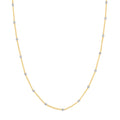 Two-Tone Disco Bead Rolo Chain Necklace