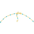 Light Turquoise Enamel Bead on Piatto Chain