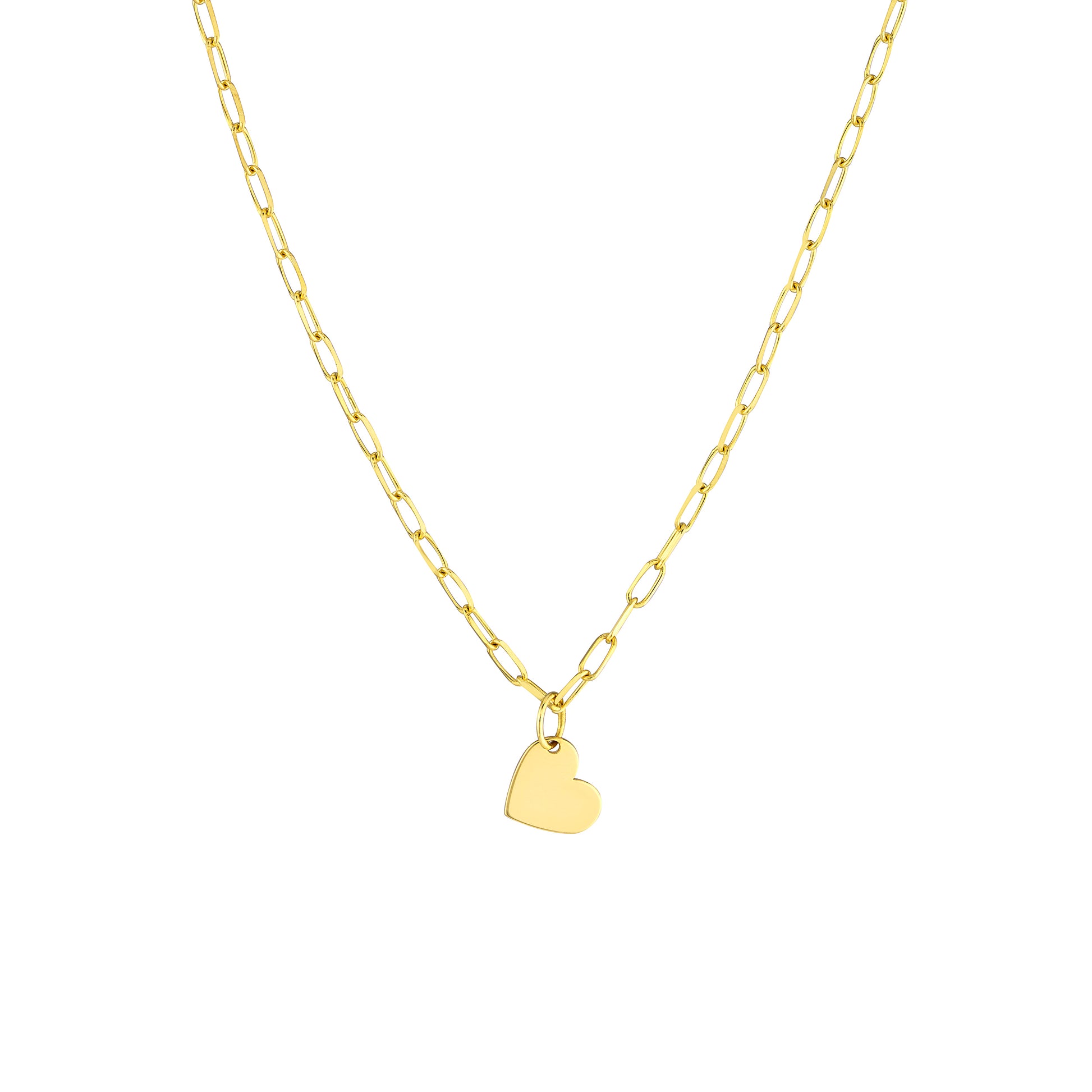 Dangle Heart Paper Clip Necklace