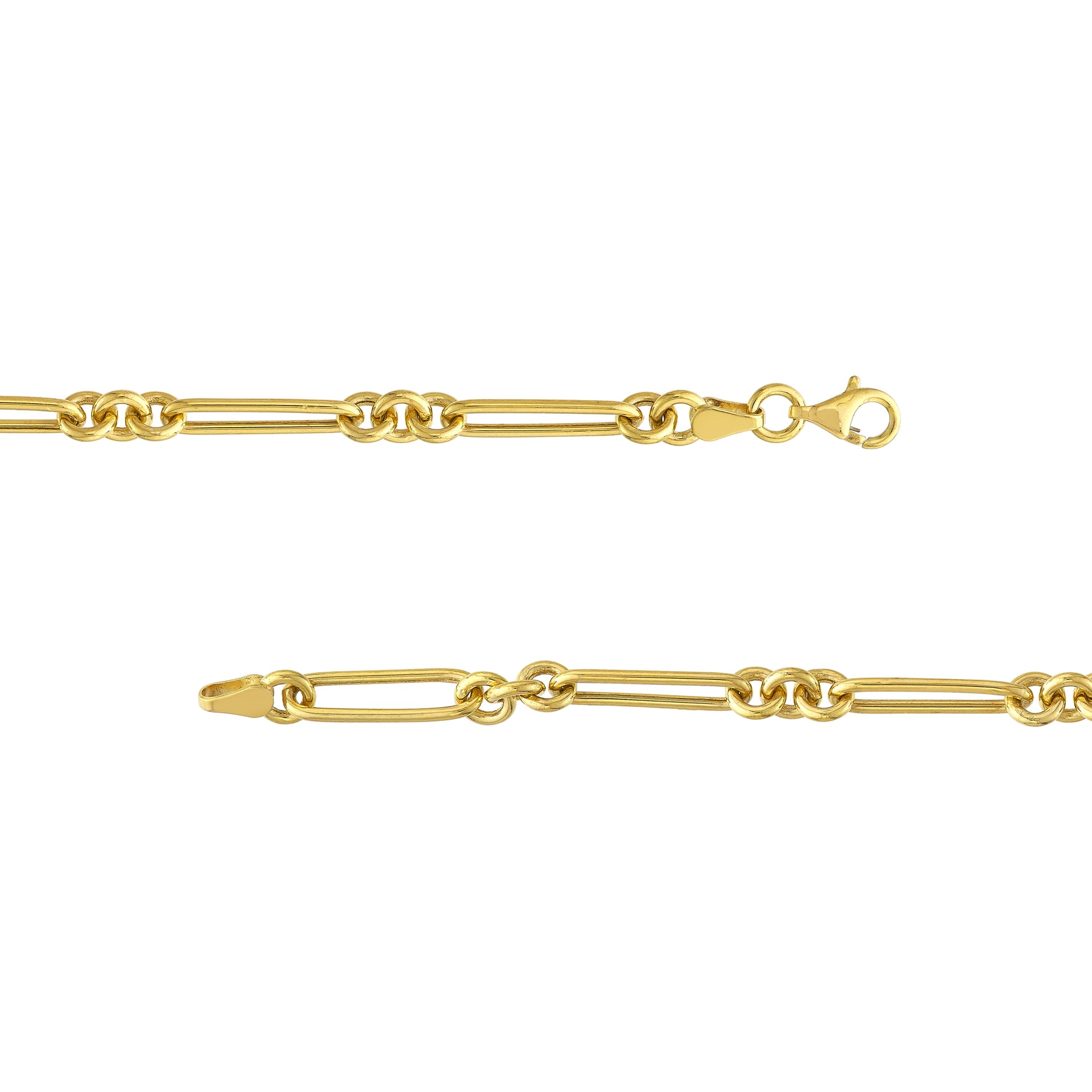 3+1 Hollow Fancy Rounded Paper Clip Chain