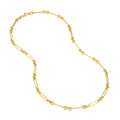 3+1 Hollow Fancy Rounded Paper Clip Chain with Pear Lock