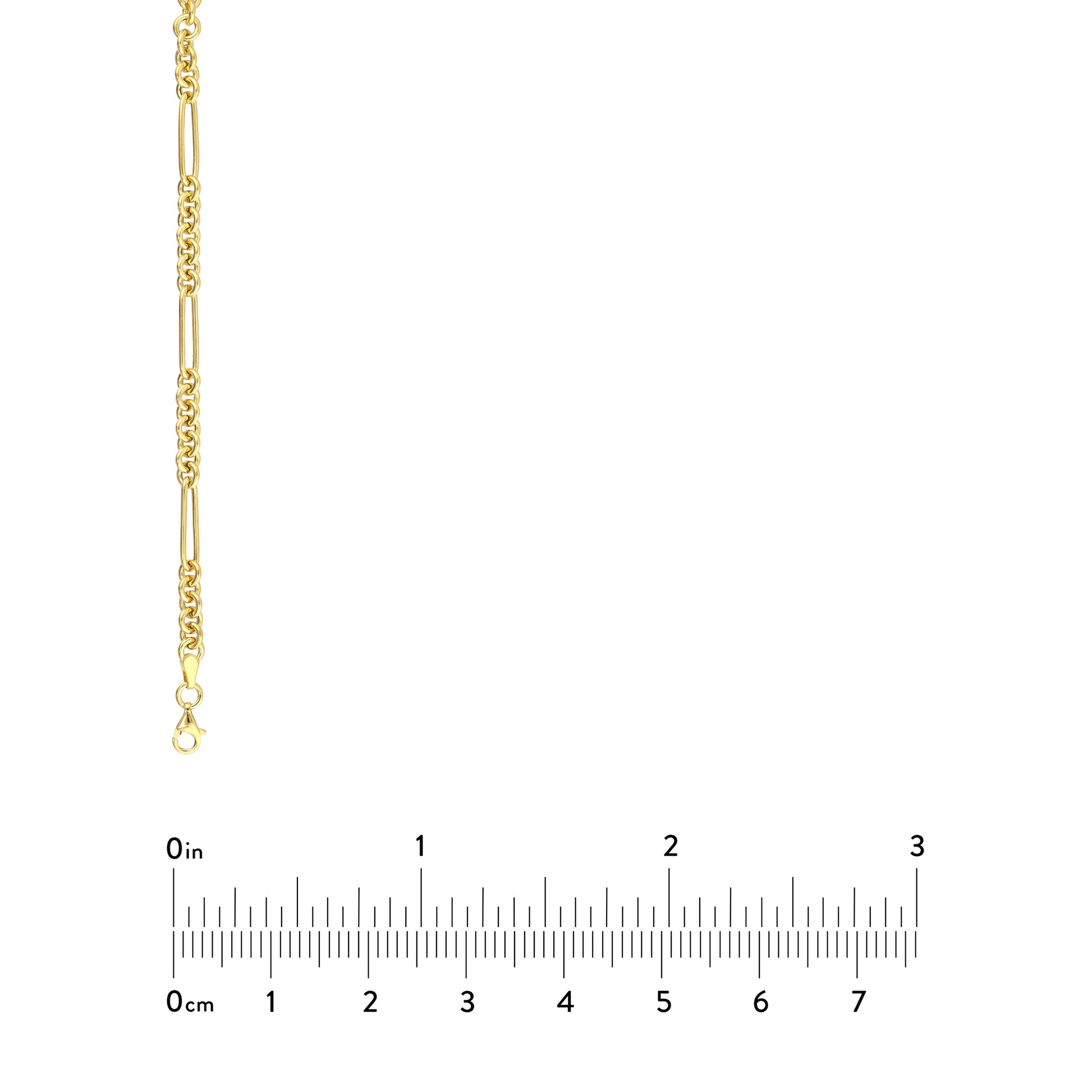 7+1 Round Paper Clip Chain with Pear Lock