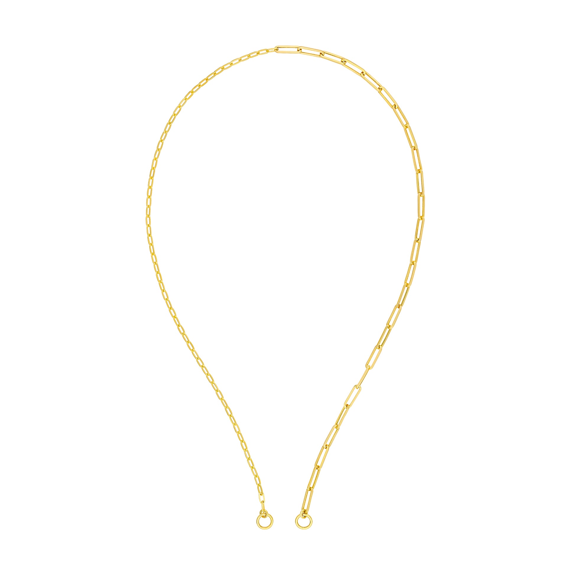 50/50 Paper Clip Split Chain