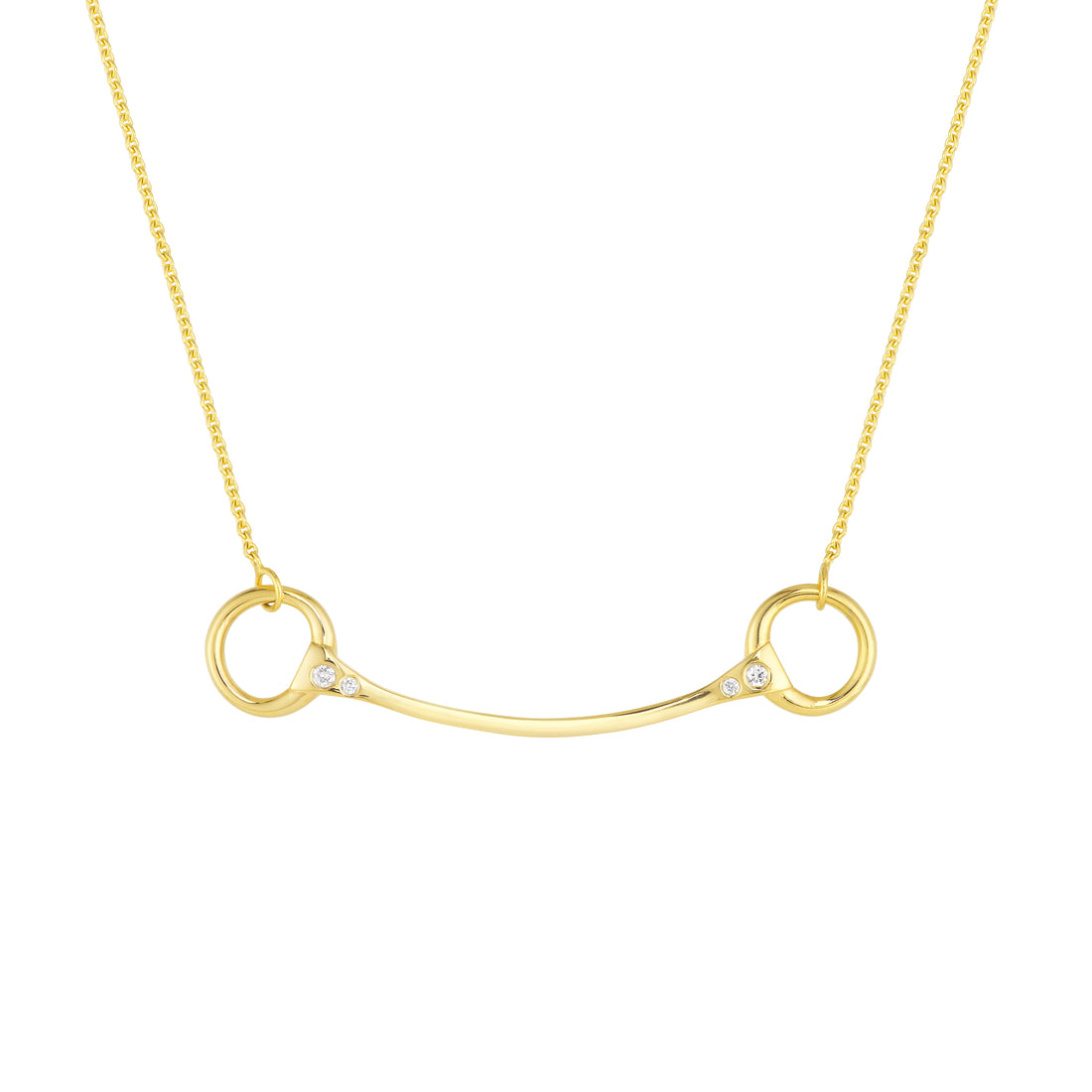 Diamond Horse Bit Station Necklace