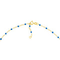Cobalt Enamel Bead on Piatto Chain