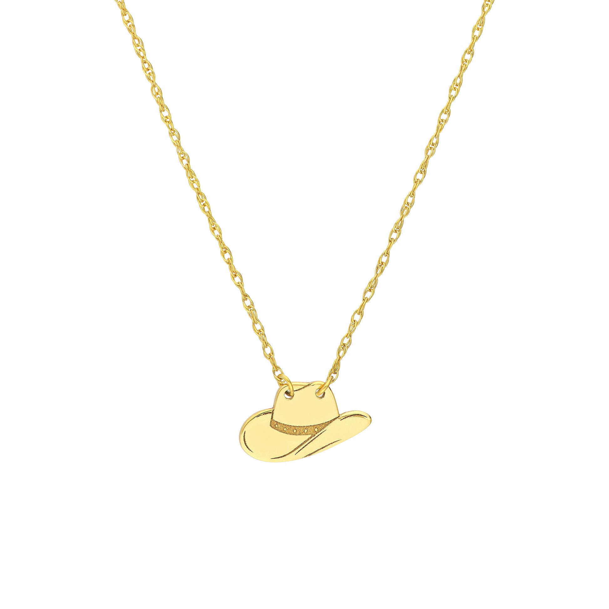 So You Mini Cowboy Hat Necklace