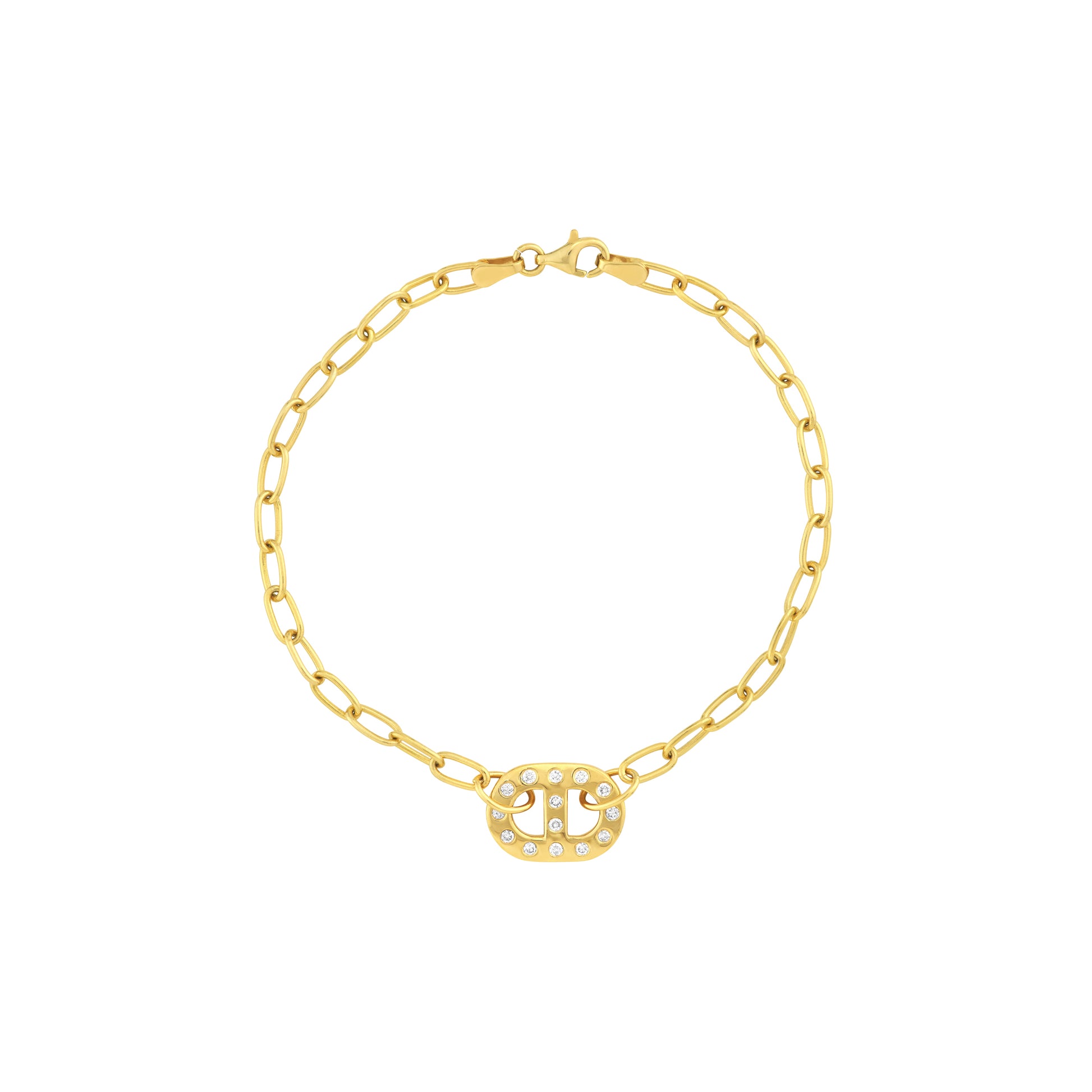 Flat Mariner Diamond Link and Forzentina Bracelet