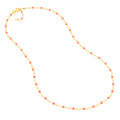 Baby Pink Enamel Bead Piatto Chain