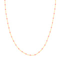 Baby Pink Enamel Bead Piatto Chain