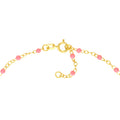 Baby Pink Enamel Bead Piatto Chain