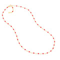 Red Enamel Bead Piatto Chain